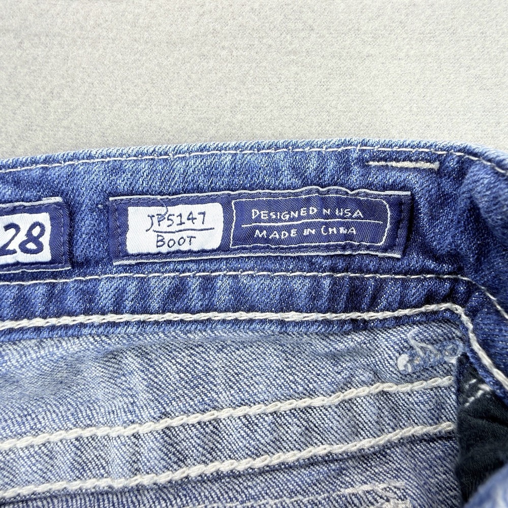Miss Me Bootcut Jeans Womens Sz 28 29x31 Low Rise Cowgirl Western Rhinestone - Picture 10 of 16